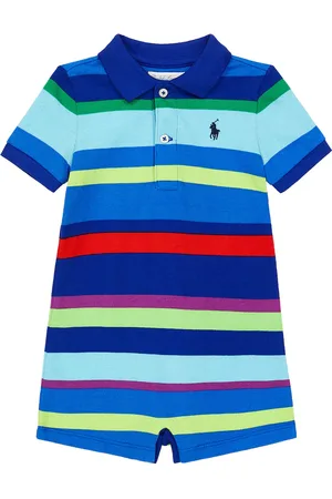Ralph Lauren Bebé - mono de algodón a rayas