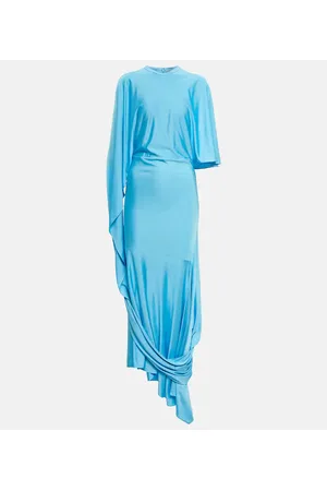 Stella McCartney Vestido largo drapeado y asimétrico