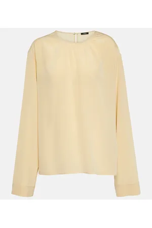Joseph Blusa Braidwood de crepé de seda