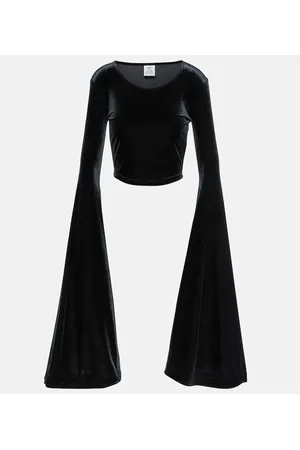 Vetements Crop top de terciopelo
