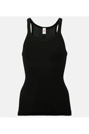 RE/DONE Tank top de algodón acanalado