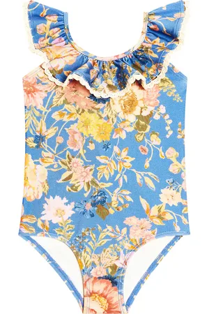 ZIMMERMANN Bañador August floral con volantes