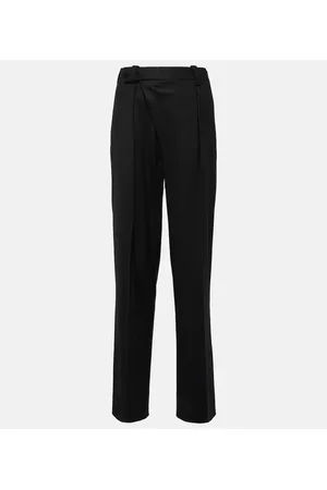 Victoria Beckham Pantalones rectos en mezcla de lana