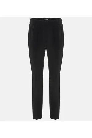Brunello Cucinelli Pantalones cropped de mezcla de seda