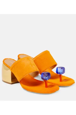 DRIES VAN NOTEN Mules en pelo de becerro adornadas
