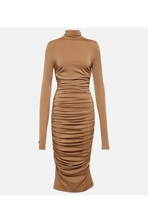 Dolce & Gabbana Vestido corto plisado de mezcla de lana