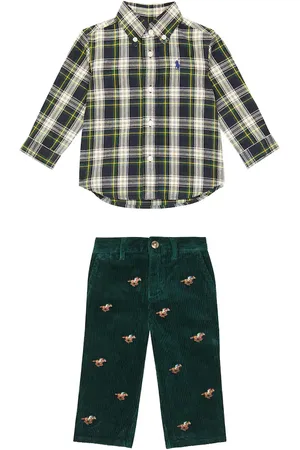 Ralph Lauren Bebé - set de camisa y pantalones de algodón