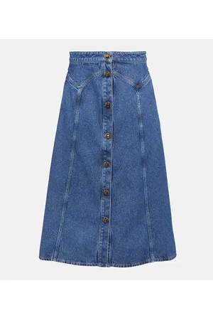 Chloé Chloé Falda midi en denim