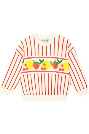 Mini Rodini Sudadera Fruit Stripe de algodón