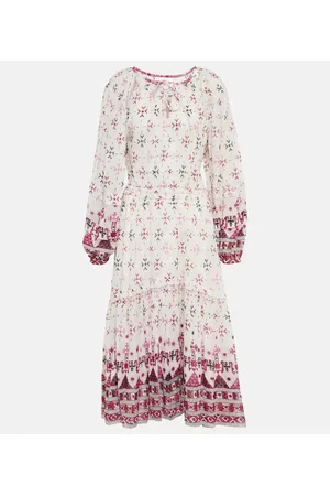 Marant Etoile Vestido midi Fratela de algodón estampado