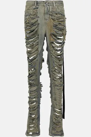 Rick Owens DRKSHDW jeans de tiro bajo desgastados