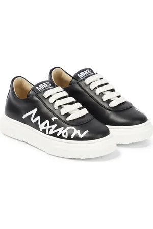 Maison Margiela Zapatillas de piel con logo