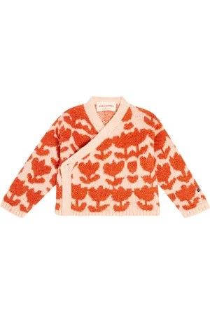 Bobo Choses Bebé - cárdigan de intarsia floral