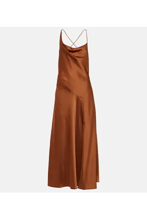 Ralph Lauren Vestido largo asimétrico de satén