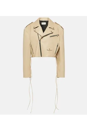 MAGDA BUTRYM Chaqueta biker cropped de piel