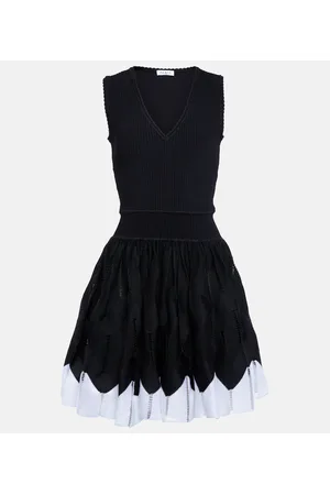 Alaïa Alaïa Vestido corto con cuello en pico