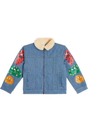 Stella McCartney Chaqueta en denim con borrego sintético
