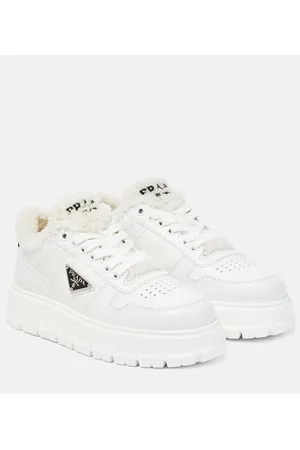 Prada Zapatillas de piel con plataforma