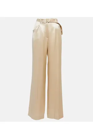GABRIELA HEARST Pantalones de seda de tiro alto