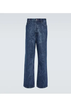 DRIES VAN NOTEN Jeans anchos con efecto deslavado