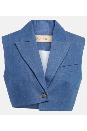 AYA MUSE Chaleco Ule en denim cropped