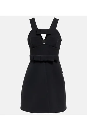 Jil Sander Vestido corto de crepé en mezcla de lana