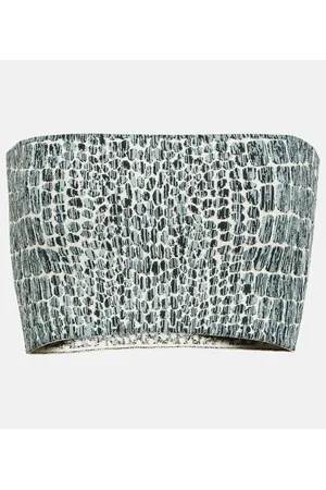 Alaïa Alaïa Top bandeau efecto cocodrilo