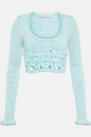 CHRISTOPHER ESBER Crop top en mezcla de algodón