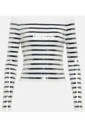 Jean Paul Gaultier Jersey con lentejuelas a rayas