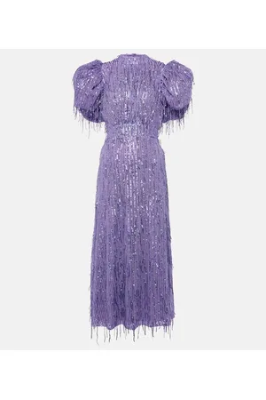 ROTATE Vestido midi Noon con lentejuelas