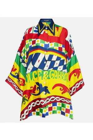 Dolce & Gabbana Camisa de seda con Carretto