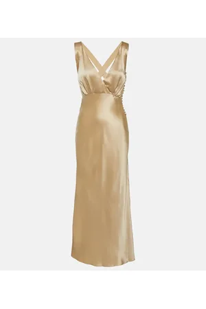 Khaite Vestido midi Milo de seda charmeuse
