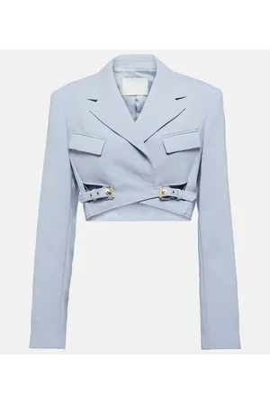 DION LEE Blazer cropped en mezcla de lana