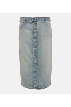 Courrèges Courrèges Falda midi Multiflex de denim