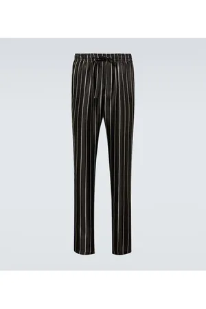 Dolce & Gabbana Pantalones de pijama de seda a rayas