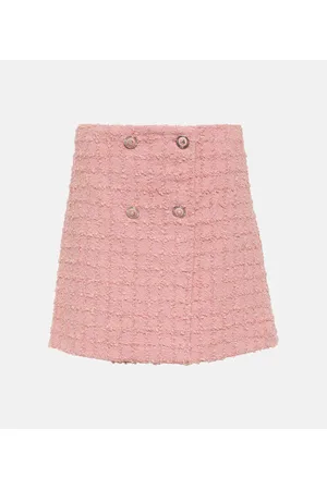 VERSACE Minifalda de bouclé de mezcla de lana