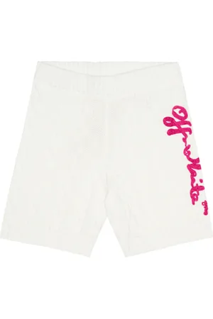 OFF-WHITE Shorts de punto trenzado de algodón