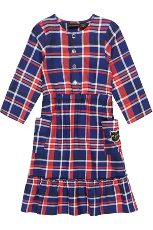 Mini Rodini Vestido de algodón a cuadros