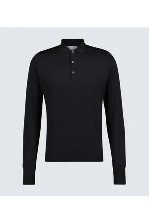 JOHN SMEDLEY Polo de lana con manga larga