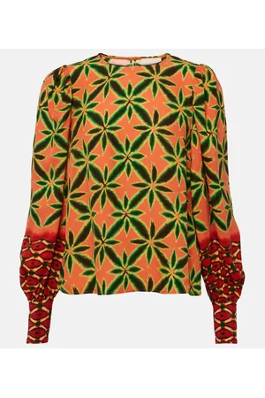 ULLA JOHNSON Blusa Lilliana de crepé