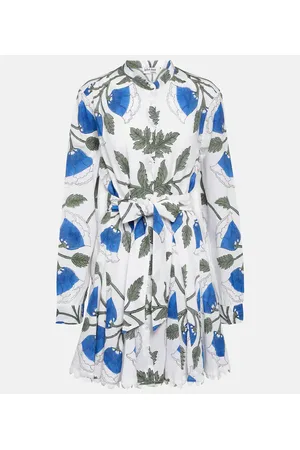 Juliet Dunn Vestido camisero de algodón floral