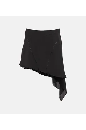 MUGLER Minifalda asimétrica de tiro alto
