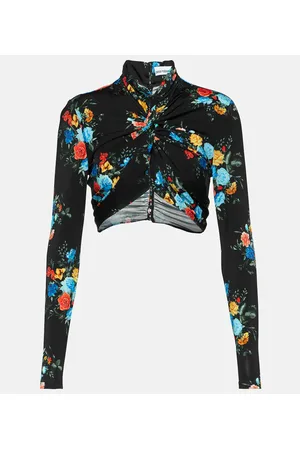 Paco rabanne Crop top de jersey floral