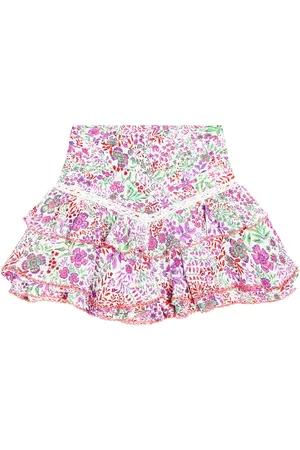 POUPETTE ST BARTH Falda Alizee floral con volantes