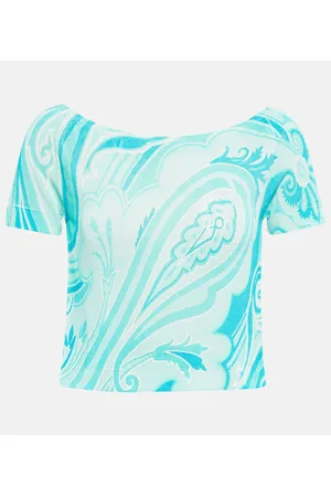 Etro Crop top de punto en jacquard