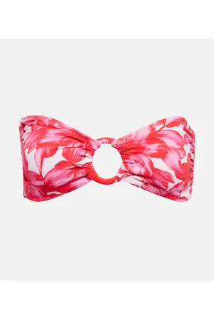 ALEXANDRA MIRO Top de bikini bandeau Carlotta estampado