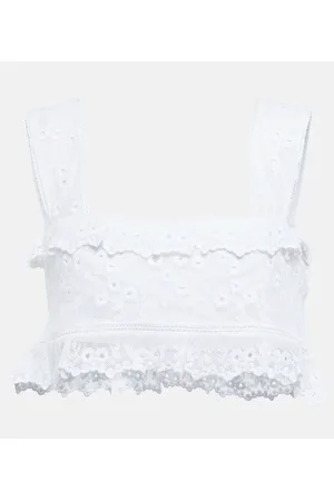 Isabel Marant Crop top Mecelia de seda y algodón