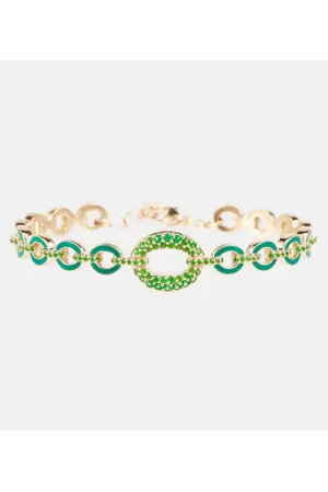 Nadine Aysoy Pulsera Catena de oro de 18 ct con esmeraldas