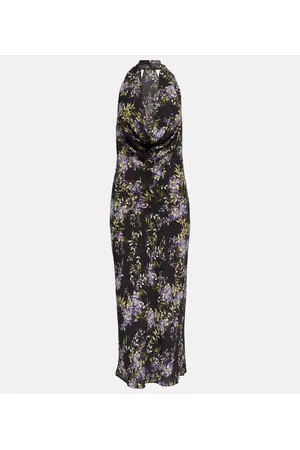 Norma Kamali Vestido midi de georgette floral
