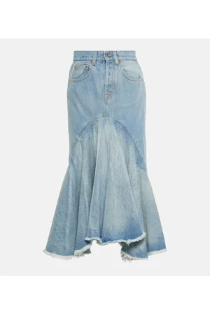 Vetements Falda midi de denim